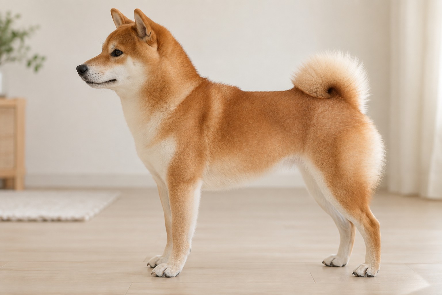横向きの柴犬