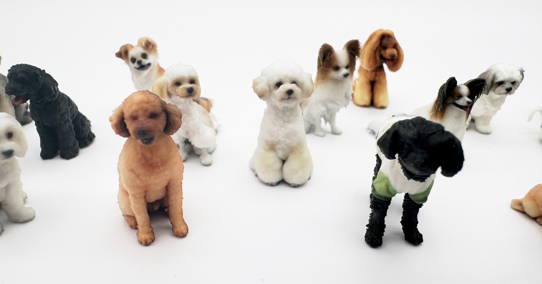 Formzで作った、いろいろな犬種のフィギュア