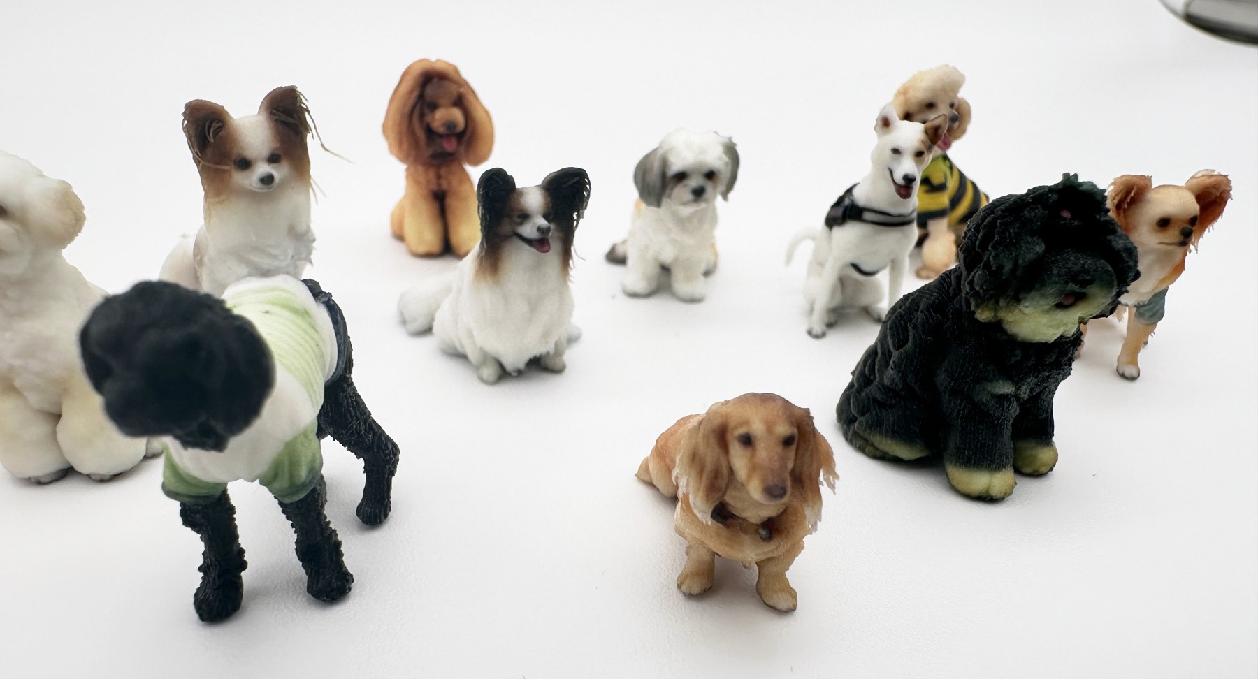 Formzで作った、いろいろな犬種のフィギュア